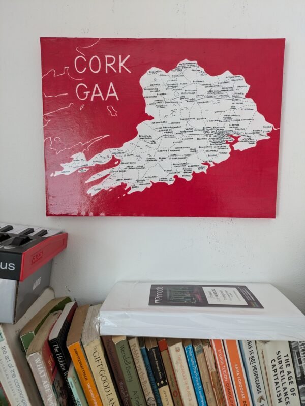 Map of County Cork  | GAA clubs version, 30 x 40cm acrylic ink - Image 4