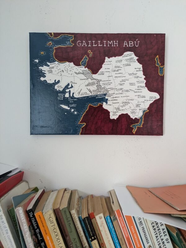 Map of Galway | GAA clubs version, 40cm x 30cm canvas - Image 5