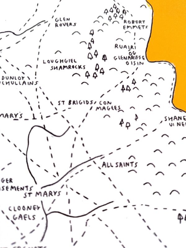 Map of Antrim | GAA club version, 8in x 10in print - Image 3