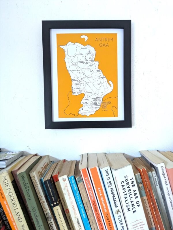 Map of Antrim | GAA club version, 8in x 10in print - Image 2