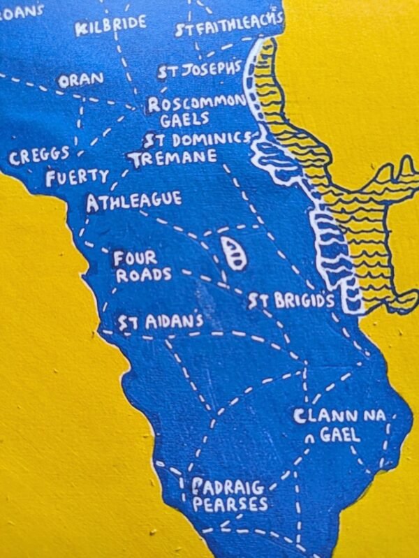 County Roscommon map | GAA club version, 8in x 10in print - Image 3