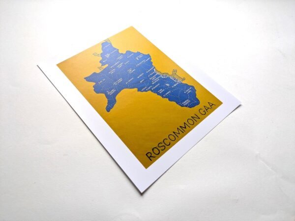 County Roscommon map | GAA club version, 8in x 10in print - Image 2