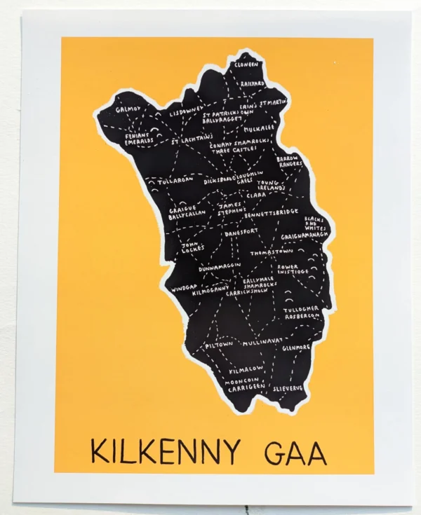 Kilkenny GAA club map, 8in x 10in print - Image 3