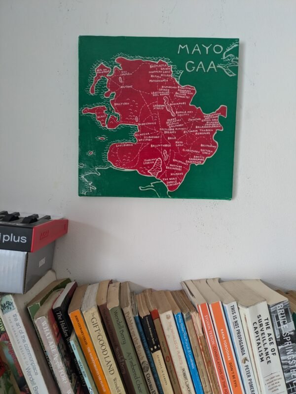 Mayo map | GAA clubs, 30 x 30cm canvas - Image 4