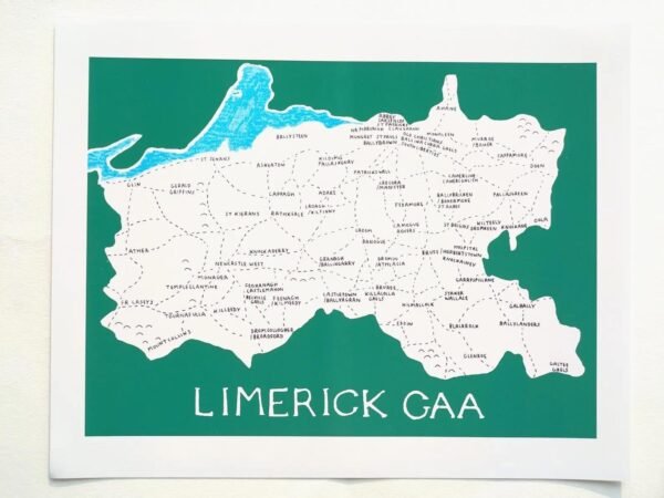 County Limerick GAA map, 10in x 8in print - Image 2