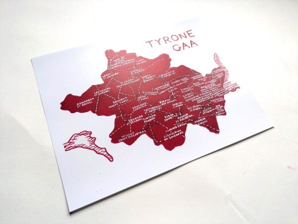 Map of County Tyrone | GAA club version, 11 x 14in acrylic painting - Image 2
