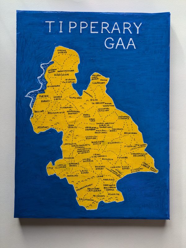 Map of Tipperary | GAA clubs version, 40 x 30cm acrylic ink - Image 2