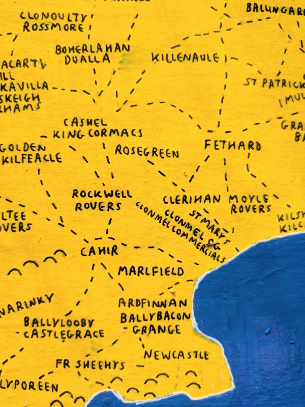 Map of Tipperary | GAA clubs version, 40 x 30cm acrylic ink - Image 3