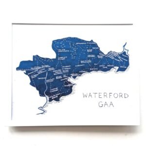 Waterford GAA club map, 10in x 8in print