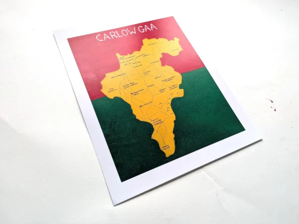 County Carlow map, GAA club version | 8 x 10in print - Image 2