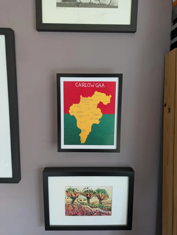 County Carlow map, GAA club version | 8 x 10in print - Image 4