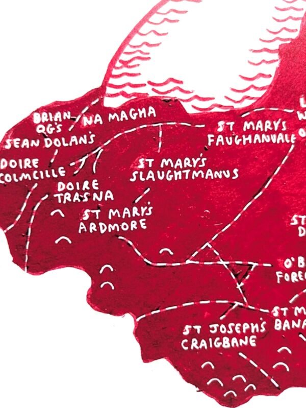Derry GAA club map, 8in x 10in print - Image 4