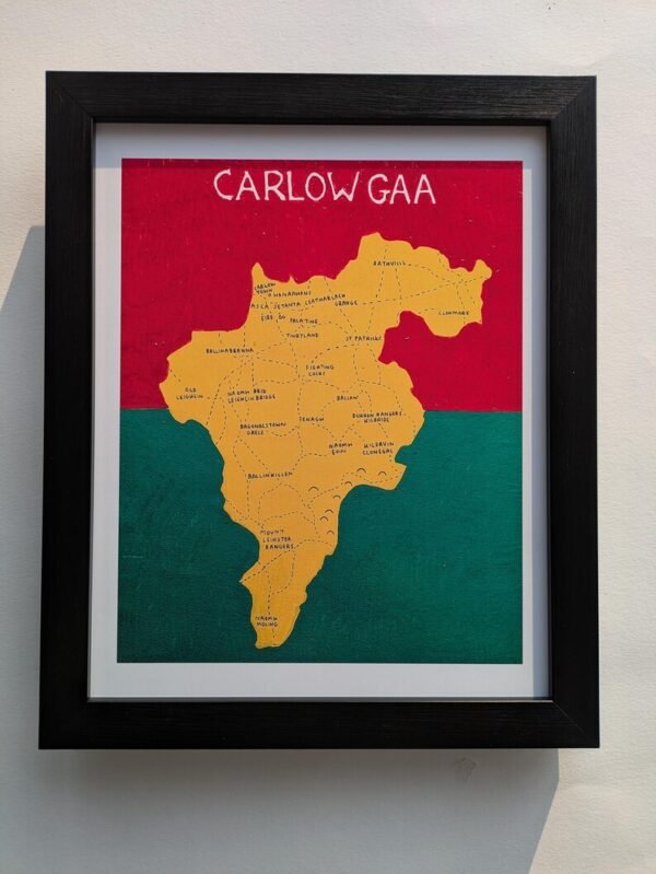 County Carlow map, GAA club version | 8 x 10in print - Image 4