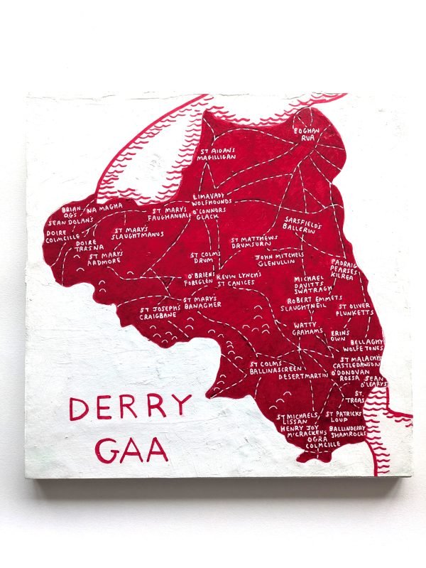 Derry map | GAA club version, 30 x 30cm acrylic painting - Image 5