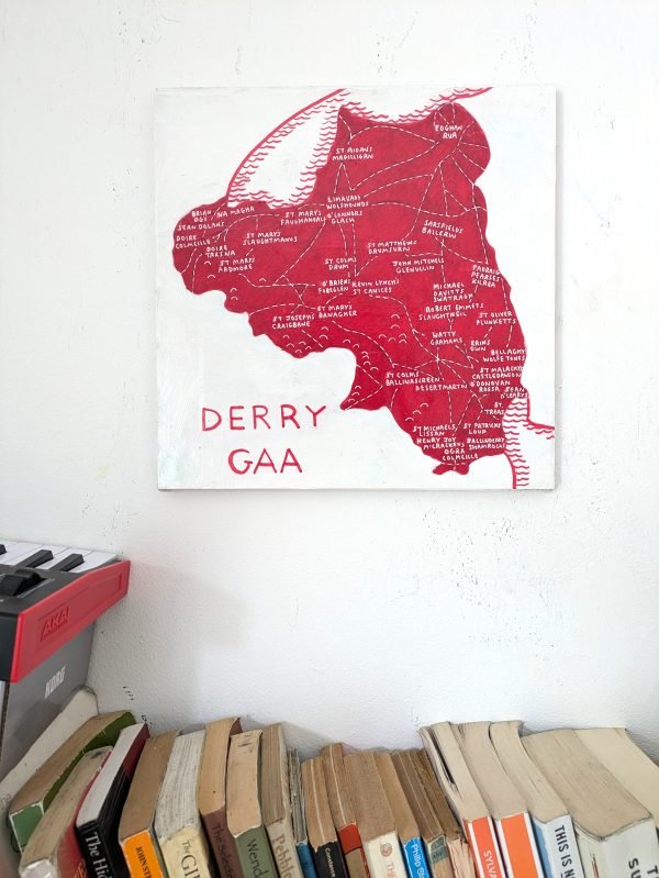 Derry map | GAA club version, 30 x 30cm acrylic painting - Image 3