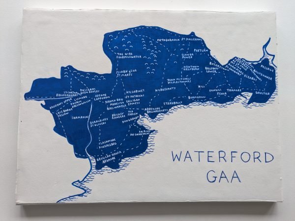 County Waterford map | GAA clubs version, 40cm x 30cm canvas - Image 2