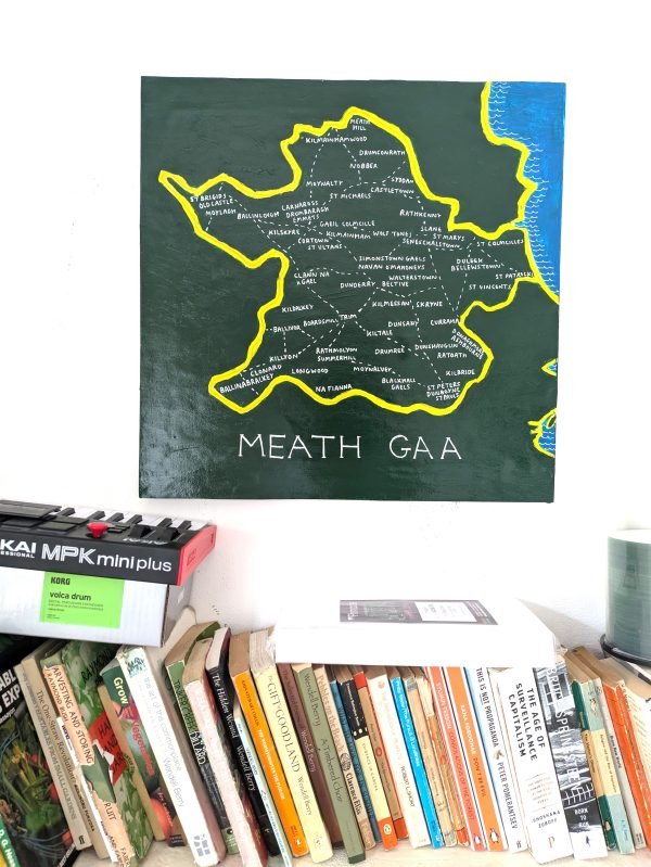 Map of Meath | GAA clubs version, 50 x 50cm acrylic ink - Image 5