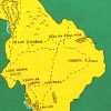 Map of Leitrim towns | Irish language version, 40cm x 30cm canvas - Image 2
