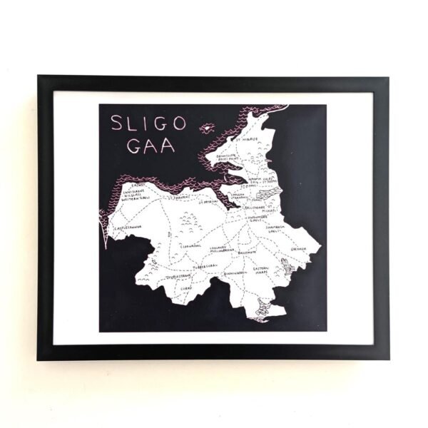 Sligo GAA club map, 10in x 8in print