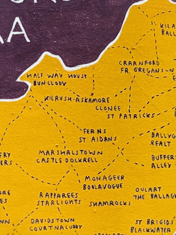 County Wexford GAA map, 8in x 10in print - Image 4