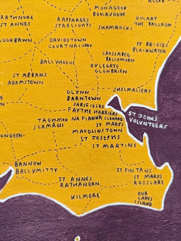 County Wexford GAA map, 8in x 10in print - Image 2