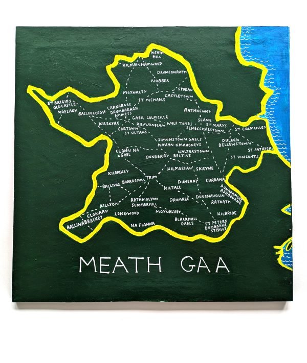 Map of Meath | GAA clubs version, 50 x 50cm acrylic ink - Image 2