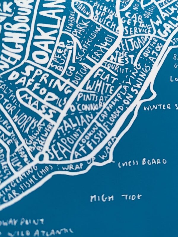 Map of Salthill Galway, 10in x 8in print - Image 3