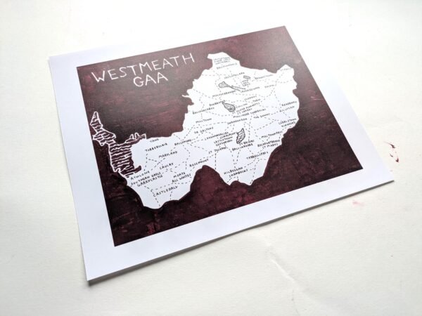 Westmeath GAA club map, 10in x 8in print - Image 5