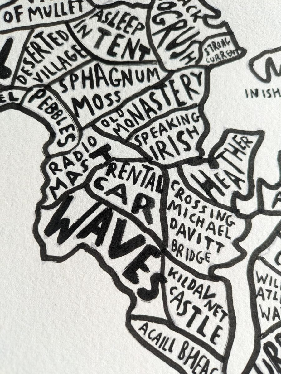 Achill Island map | A4 drawing – The Wee Shed