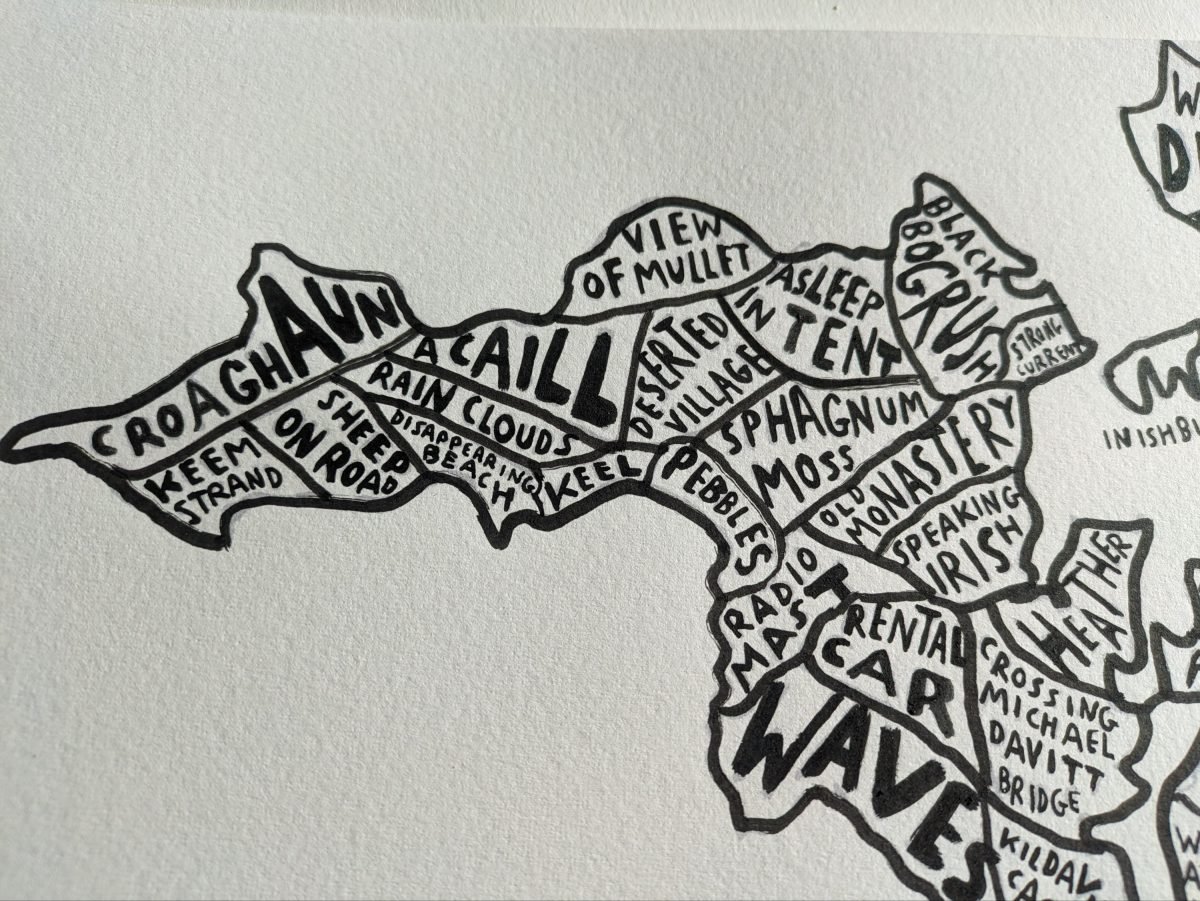 Achill Island map | A4 drawing – The Wee Shed