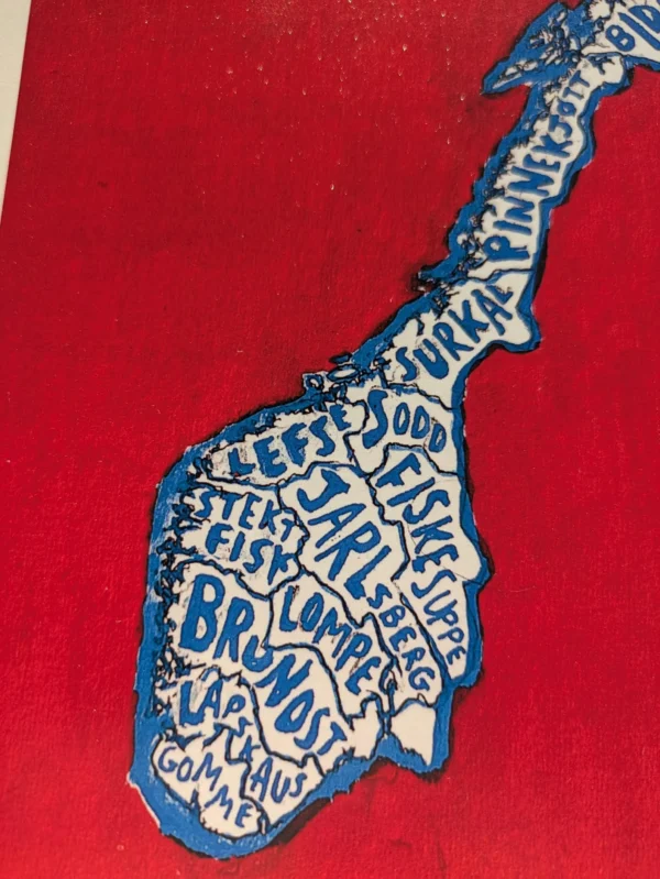 Norway Food map, 8in x 10in print - Image 3
