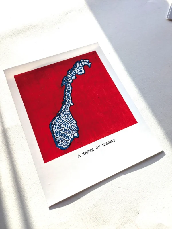 Norway Food map, 8in x 10in print - Image 2
