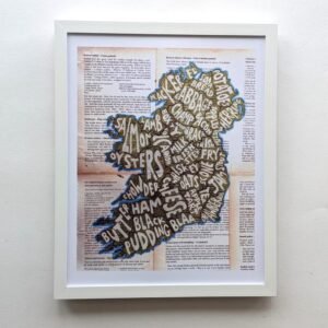 Map of Irish food, 8in x 10in print