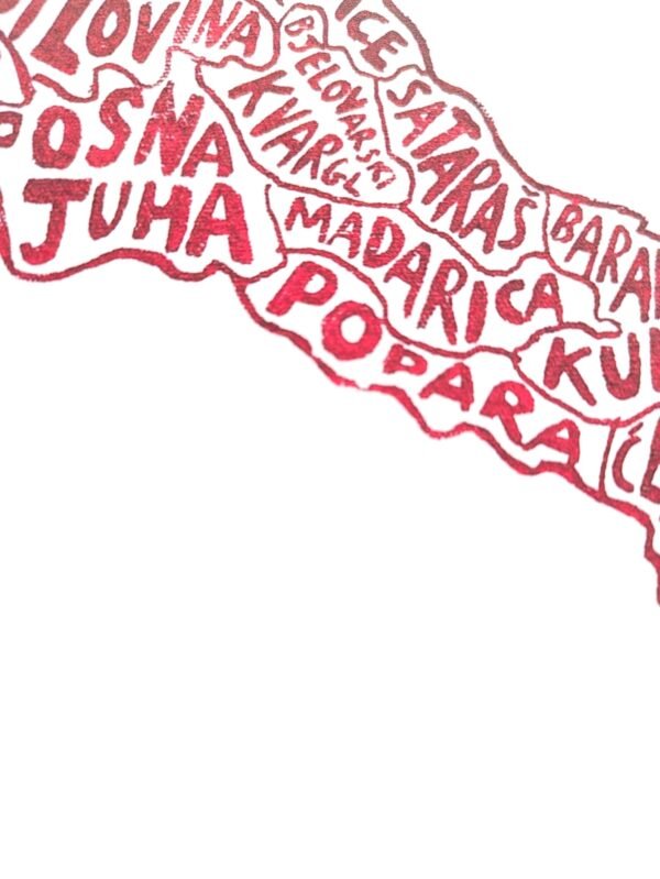 Croatia map print, 10in x 8in print - Image 4