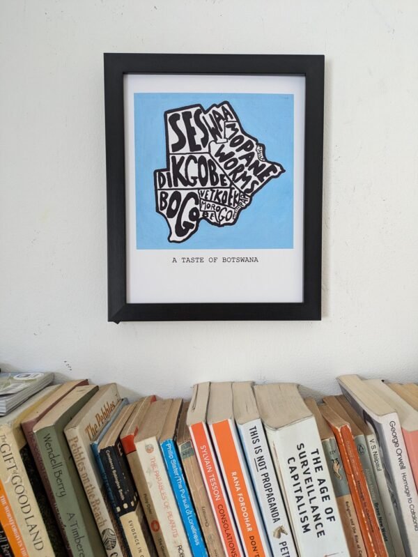 Map of Botswana, traditional food version | 8in x 10in print - Image 3