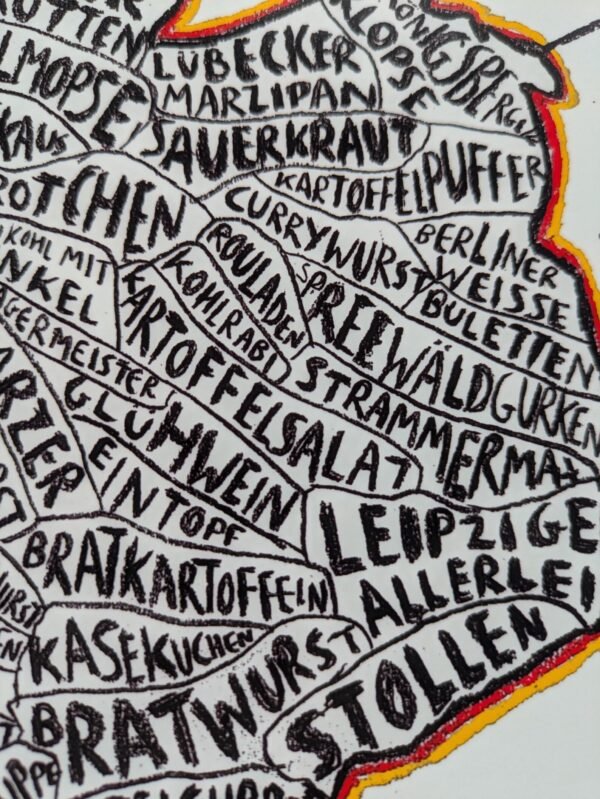 Germany map, food version I 8in x 10in print - Image 4