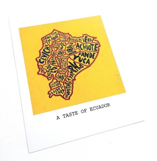 Ecuador map of traditional food and drink, 8in x 10in map print - Image 3