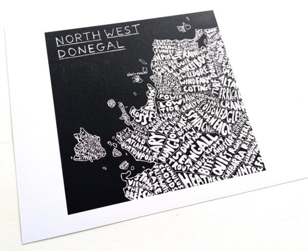 North West Donegal map, 10in x 8in print - Image 2