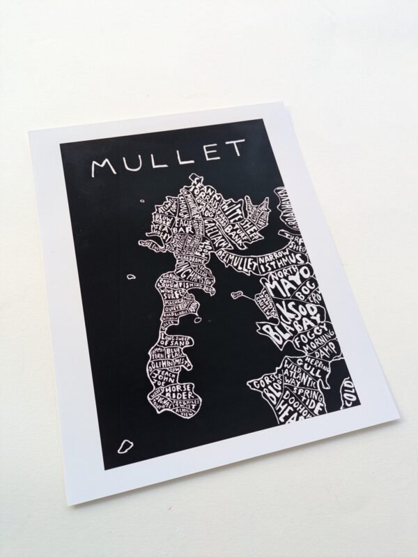 Mullet Peninsula Ireland map | 10in x 8in print - Image 2