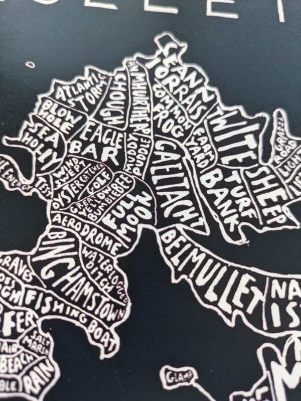 Mullet Peninsula Ireland map | 10in x 8in print - Image 4