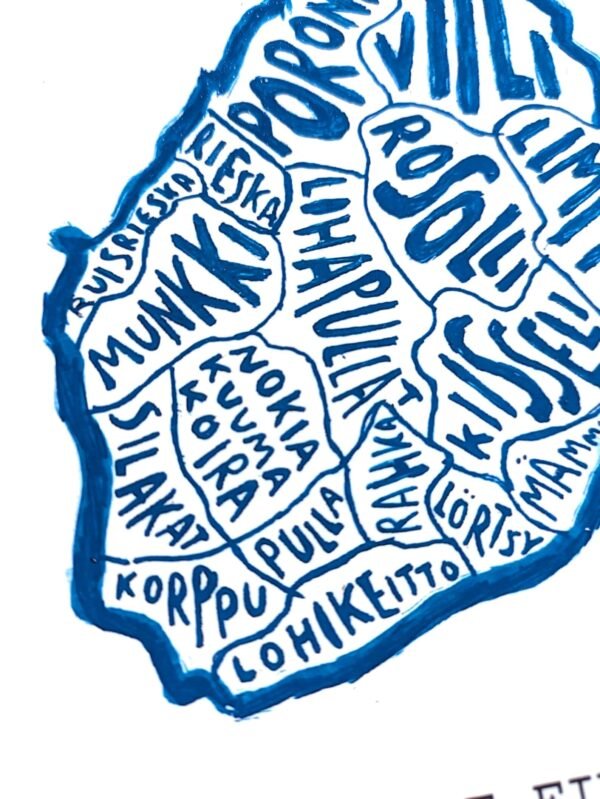 Finland map of food,10in x 8in print - Image 3