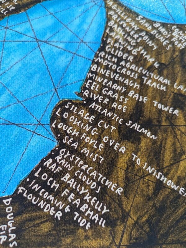 Lough Foyle Ireland | 10in x 8in map print - Image 3