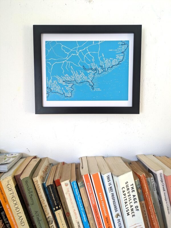 West Cork coast map  | 10in x 8in print - Image 4