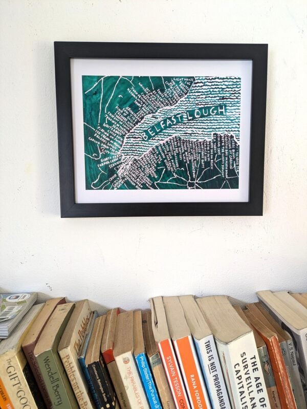 Belfast Lough map | 10in x 8in print - Image 3