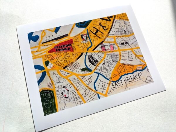 East Belfast Map | 10in x 8in print - Image 2