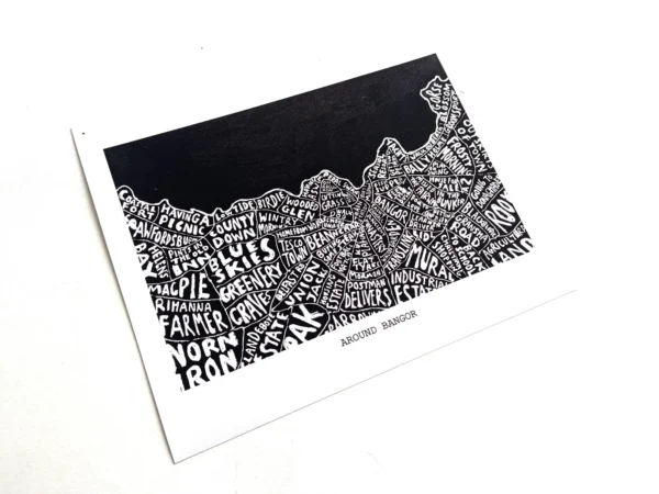 Bangor Northern Ireland  | 10in x 8in map print - Image 2