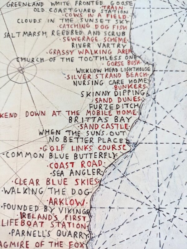 Wicklow Coast map | 10in x 8in print - Image 3