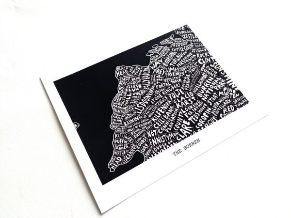 The Burren Ireland | 10in x 8in map print - Image 3