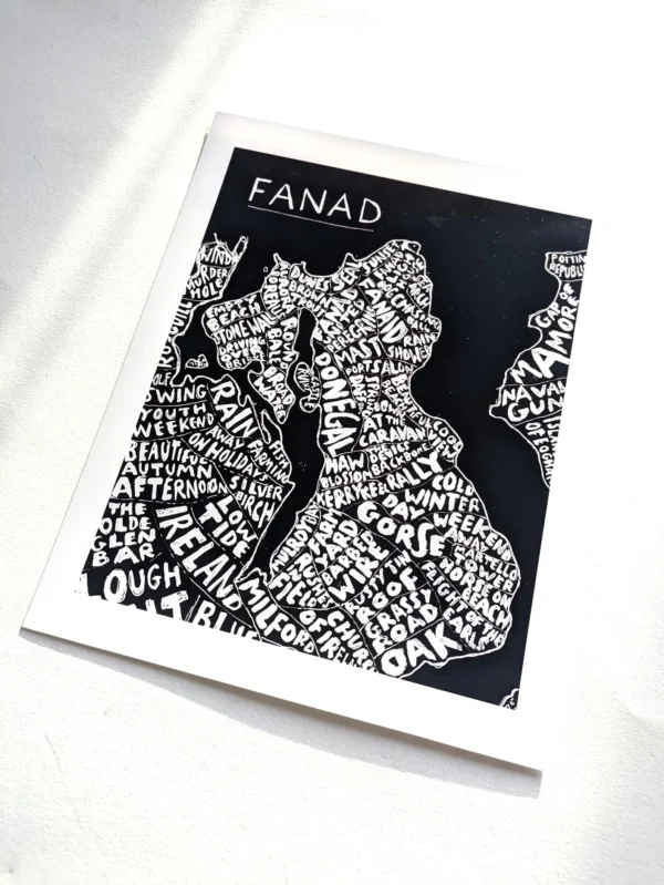 Fanad Peninsula Ireland | 10in x 8in map print - Image 4