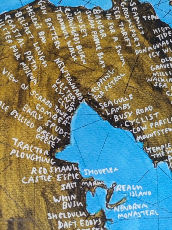 Strangford Lough Ireland | 10in x 8in map print - Image 3